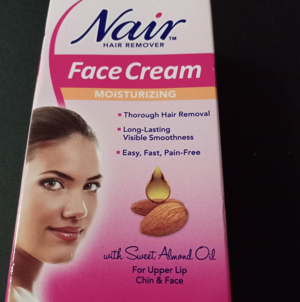 Nair face hair removal cream with almond oil 2oz new in box